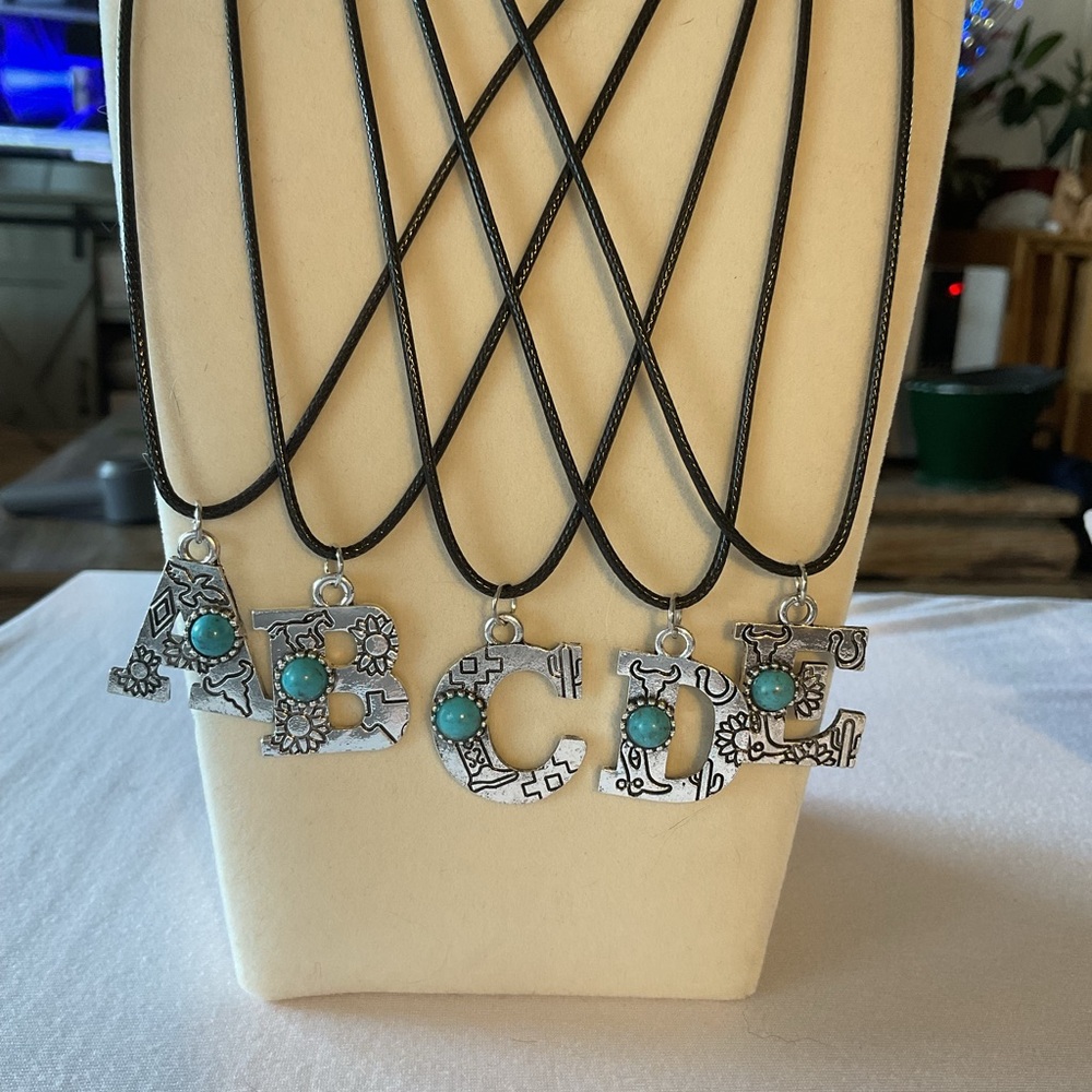 Tibetan Style Letter Necklace